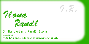 ilona randl business card